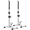 2-Piece Pair Steel Height Adjustable Barbell stand, Home Gym Squat Rack and Bench Press, Home weightlifting equipment