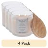 (1 pack)and Salted Coconut Mahogany Scented 2-Wick Ombre Jar Candle 12oz.