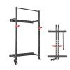 Folding Power Cage, Wall-Mounted Power Rack Squat Rack, Multifunctional Strength Training Workout Equipment with Landmine Holder, Adjustable J-Hooks &
