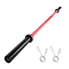 VEVOR 6FT Barbell Bar, Fits 2-Inch Weight Plates, Barbell Bar with Knurled Grip for Strength Training, Weightlifting, Squat, Deadlift, Bench Press