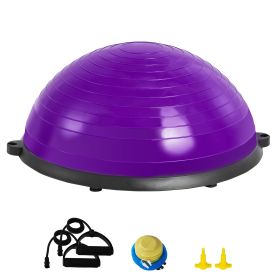 Half Exercise Ball Trainer, 23 inch Balance Ball Trainer, 660lbs Stability Ball, Yoga Ball with Resistance Bands & Foot Pump, Strength Fitness Ball fo