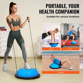 Half Exercise Ball Trainer, 23 inch Balance Ball Trainer, 660 lbs Capacity Stability Ball, Yoga Ball with Resistance Bands and Pump, Strength Fitness