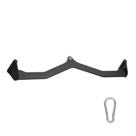 LAT Pulldown Attachment, Cable Machine Rowing V-bar Attachment, Tricep Pull Down Bar, Back Strength Training Rubber Coated Handle Grip, Bicep Curl Tri