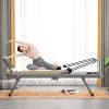 Pilates Reformer Machine for Home Gym Workout, Foldable Pilates Equipment with High Strength Alloy Springs for Beginners, Up to 330lbs,Beige