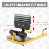 3-in-1 Multifunctional Padded Push Up Sit Up Deep Sissy Squat Machine Yellow