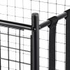 Rolling Sports Ball Storage Cart, Lockable Basketball Cage with Elastic Straps, Sport Equipment Holder Organizer for Indoor Outdoor