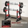 Adjustable Squat Rack, 660lbs Multi-Functional Bench Press Rack for Weight Lifting Home Gym Strength Training, Red