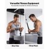 Pulley System, 1 PC LAT and Lift Pulley System, Gym Rack Pulleys Attachment with two Steel Cables, Short Bar, Dual Grip Handles