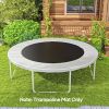 Trampoline Replacement Mat, Fits 12' Trampoline w/ 72 V-Hooks & 5.5" Springs (Spring & Frame not Included), Black