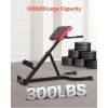 Roman Chair Hyperextension Bench, 300 lbs Adjustable Extension Machine, Multi-Function Exercise Equipment for Glute, Hamstring, Lower Back