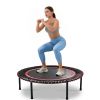 48 INCH Springless Mini Fitness Trampoline , Indoor/Outdoor Exercise Rebounder for Quieter and Safer Workouts, Loading 450lbs, GYM Jumping Cardio Trai