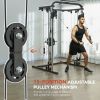 3-in-1 Home Gym Smith Machine Power Rack with Cable Crossover Pull up Station 16-Level Adjustable Squat Rack And Barbell Holder