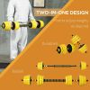 Dumbbell & Barbell Adjustable Set 55lbs Plate Bar Clamp Rod for Strength Training, Full Body Workout