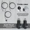 Weight Cable Pulley System for Home Gym with Universal Loading Pin for LAT Pull Down, Biceps Curl Workout, Red