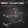 Steel Seated Calf Raise Machine Adjustable Leg Press Strength Training Gym Black
