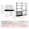 Golf Storage Garage Organizer, 2 Golf Bag Storage Stand Holder and Other Sports Equipment Storage Rack, Outdoor Steel Ball Cart