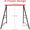 Porch Swing Frame, 550lbs Weight Capacity Swing Stand, Heavy Duty A-Frame Swing, Swing Stand Frame for Yoga Hammock Saucer Baby Porch Swing (Red
