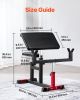 VEVOR Preacher Curl Bench, Strength Training Biceps Machine, Max load 440 LBS Home Gym Equipment, Seated Arm Isolated Barbell Dumbbell Bicep Station