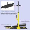 Vertical Leg Press Machine with Adjustable Leg, Back and Head Positions, Olympic Plate Compatible, Yellow