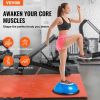 VEVOR Half Exercise Ball Trainer, 23 inch Balance Ball Trainer, 660lbs Capacity Stability Ball, Yoga Ball with Resistance Bands & Foot Pump