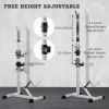 2-Piece Pair Steel Height Adjustable Barbell stand, Home Gym Squat Rack and Bench Press, Home weightlifting equipment