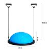 Half Exercise Ball Trainer, 23 inch Balance Ball Trainer, 660 lbs Capacity Stability Ball, Yoga Ball with Resistance Bands and Pump, Strength Fitness
