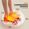 Foot Massager Machine with Heat, Deep-Kneading, Compression, and Shiatsu for Plantar Fasciitis, Neuropathy, Gifts for Men, Women - Fits up to Men Size