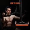 LAT Pulldown Attachment, Cable Machine Rowing V-bar Attachment, Tricep Pull Down Bar, Back Strength Training Rubber Coated Handle Grip, Bicep Curl Tri