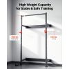 Folding Power Cage, Wall-Mounted Power Rack Squat Rack, Multifunctional Strength Training Workout Equipment with Landmine Holder, Adjustable J-Hooks &
