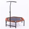 48" Mini Rebounder for Adults with Adjustable Handle Bar, Bungee Ropes, Stable & Quiet, Indoor Outdoor, Whole-Body Workout & Relaxation ,Fitness Tramp