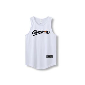 Loose Men Running Vest 2022 Outdoor street basketball Gym Sleeveless Letter Print Shirt Quick Dry Fitness Bodybuilding Tank Tops (Color: 870 vest9, size: 5xl)