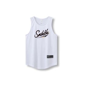 Loose Men Running Vest 2022 Outdoor street basketball Gym Sleeveless Letter Print Shirt Quick Dry Fitness Bodybuilding Tank Tops (Color: 870 vest18, size: 4xl)