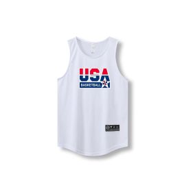 Loose Men Running Vest 2022 Outdoor street basketball Gym Sleeveless Letter Print Shirt Quick Dry Fitness Bodybuilding Tank Tops (Color: 870 vest15, size: 5xl)