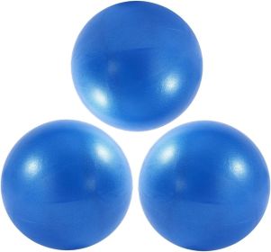 9 Inch Exercise Pilates Ball Mini Exercise Barre Ball for Yoga,Stability Exercise Training Gym Anti Burst and Slip Resistant Balls Physical Therapy Im (Color: 3P-blue)
