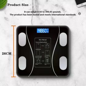 Body Fat Scale Smart Wireless Digital Bathroom Weight Scale Body Composition Analyzer With Smartphone App Bluetooth-compatible (Color: White)