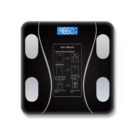 Body Fat Scale Smart Wireless Digital Bathroom Weight Scale Body Composition Analyzer With Smartphone App Bluetooth-compatible (Color: Black)