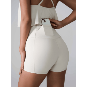 JupiterGear High-Waisted Shorts (Color: White, size: XL)