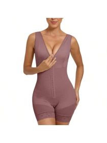 Fasjrixa Fajas Colombianas Shapewear for Women Tummy Control Post Surgery Full Body Shaper Butt Lifter with Zipper Crotch,corset tops for women (Color: Purple, size: XL)