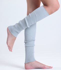 Knitted Leg Warmers Retro Style Knitted Retro Baggy Leg Warmer Boot Socks 1 Pair (Color: Gray)