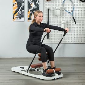Foldable Sissy Squat Machine, Hip Thrust Machine with Push Up Stand, Multipurpose Glute Workout Equipment, White (Color: General)
