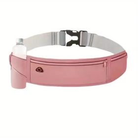 Multi-Pocket Reflective Waist Pack – Lightweight Nylon Design for Men & Women (Hiking/Dog Walking Essentials) (Color: Dusty Rose)