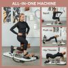 Foldable Sissy Squat Machine, Hip Thrust Machine with Push Up Stand, Multipurpose Glute Workout Equipment, White
