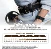 Pink Leather Weight Lifting Belt, Men & Women 4 Inch Wide Strength Training Belt Metal Buckle & Padded Lumbar Support Adjustable Workout  for Deadlift