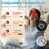 Cordless Heated Eye Mask Silk Sleep Eye Compress Mask For Dry Eyes Washable Type-C Electric Eye Heating Pad With 3 Temperature 20Mins Auto Off For Rel