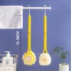 Shower Body Brush,Soft Bristles and Beautiful Pumpkin Loofah 14" Long Handle Back Scrubber Bath Mesh Sponge for Skin Exfoliating Bath